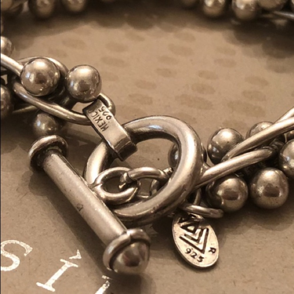 Iconic Silpada Sterling Silver DNA Toggle Clasp Bracelet B0523 - Picture 13 of 14